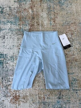 $60 Nike Women's Zenvy Gentle-Support High-Waisted 8" Biker Shorts-Blue-XSmall